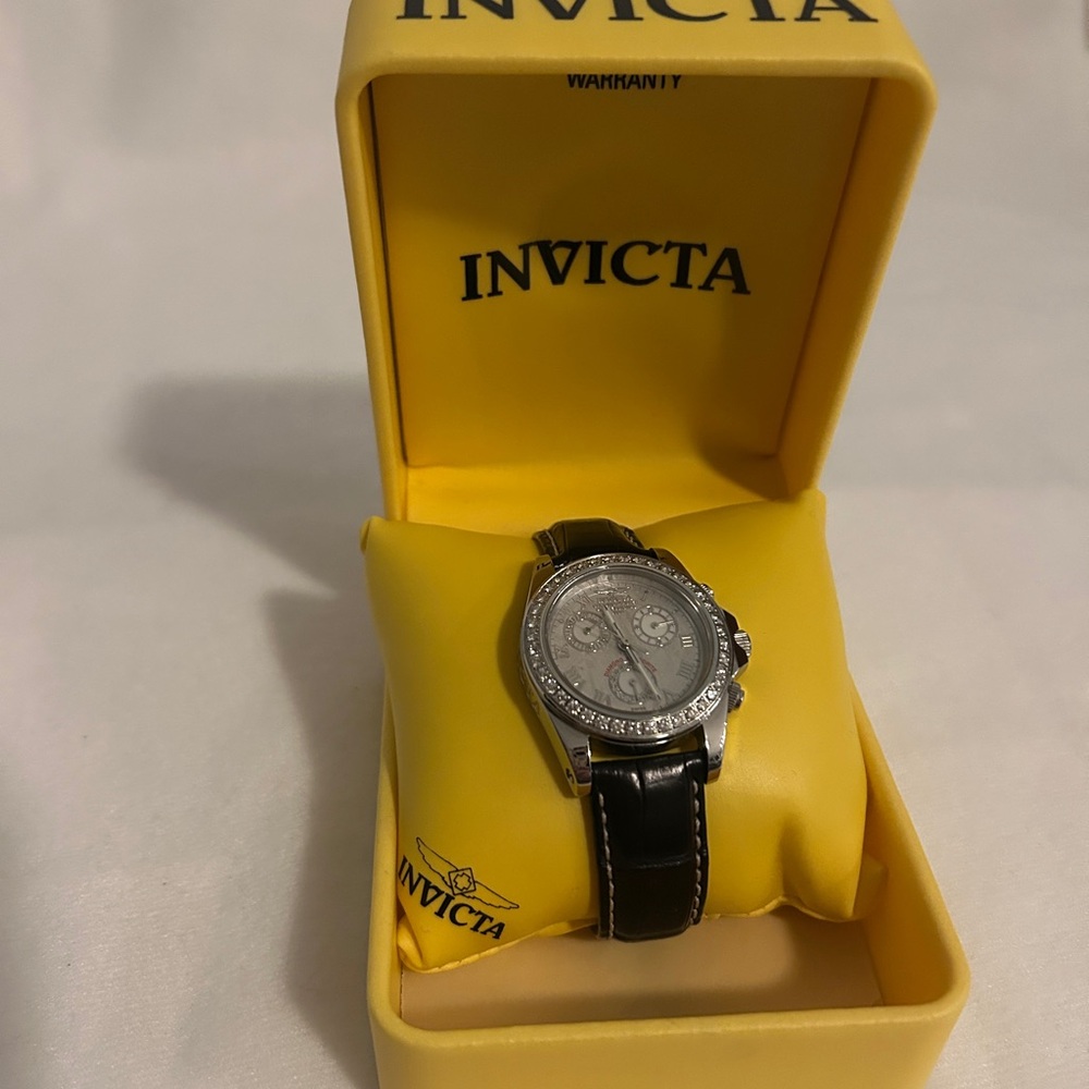 Invicta Black and Silver Chronograph Watch